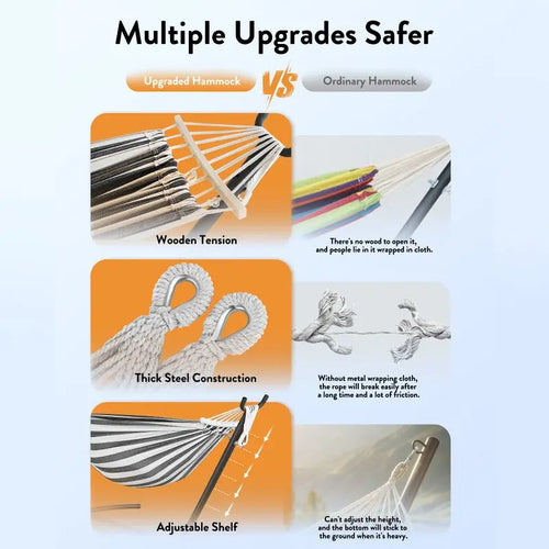 Hammock with Adjustable Stand Set
