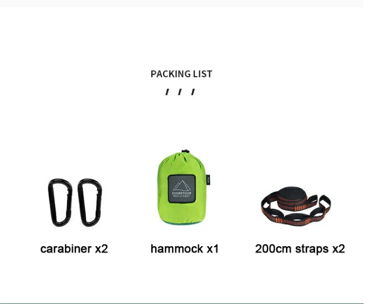 Portable Parachute Fabric Camping Hammock