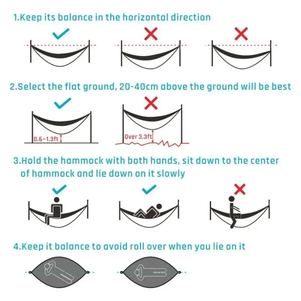 Automatic Camping Hammock with Mosquito Net